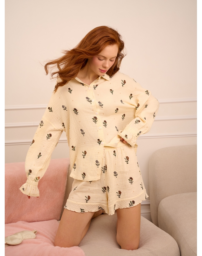 Женская пижама (Рубашка+Шорты) 5290TQP Женская пижама (Рубашка+Шорты) 5290TQP